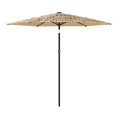 (brown, x x cm) vidaXL Garden Parasol with Steel Pole Outdoor Umbrella Balcony Sun Parasol