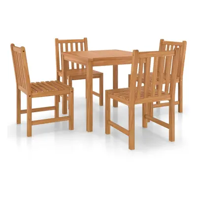 vidaXL Solid Teak Wood Garden Dining Set Piece Outdoor Table and Chairs