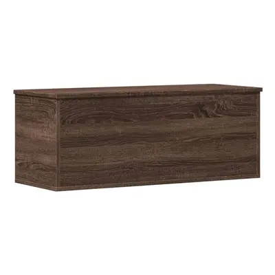 vidaXL Storage Box Toy Box Blanket Box Storage Chest Brown Oak Engineered Wood