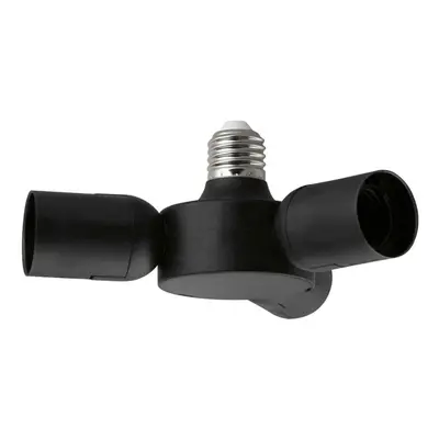 Screw In Adapter Colour Black Plastic x Screw Adapters Bulb E27 3x20W