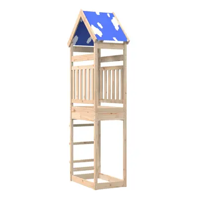 (solid pine wood) vidaXL Play Tower Kids Playset Children Outdoor Climbing Frame Solid Wood Pine