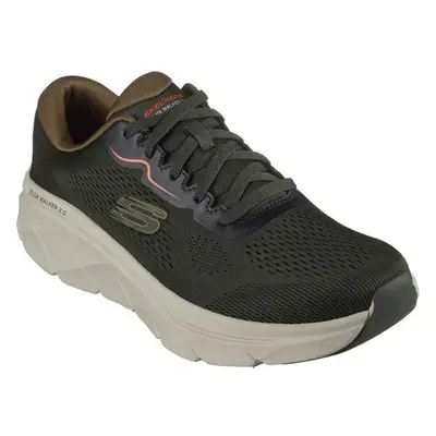 (9 UK, Olive/Orange) Skechers Mens D'Lux Walker 2.0 Trainers