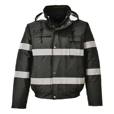 (3XL, Black) Portwest Iona Lite Reflective Work Bomber Jacket