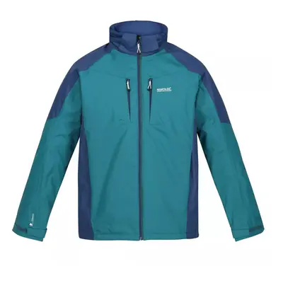 (2XL, Pacific Green/Admiral Blue) Regatta Mens Calderdale Waterproof Jacket