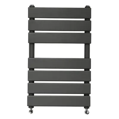 WarmeHaus Flat Panel Anthracite Bathroom Heated Towel Rail Ladder Radiator Warmer 650x400mm