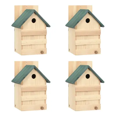 vidaXL 4x Firwood Bird Houses 23x19x33 cm Garden Wooden Nesting Habitat House