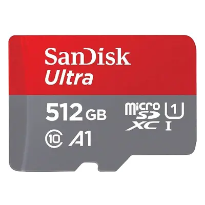 SanDisk 512GB Ultra microSDXC UHS-I Memory Card with Adapter - 120MB/s, C10, U1, Full HD, A1, Mi