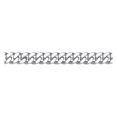 Jewelco London Mens Sterling Silver Diamond-cut Curb Bracelet 9mm 8.5 inch - GVB463