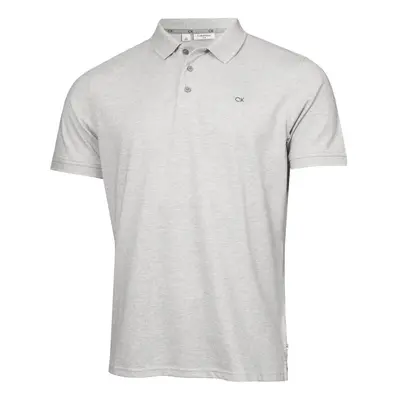 (XL, Silver Marl) Calvin Klein Mens Planet Friendly Moisture Wicking Supersoft Polo Shirt