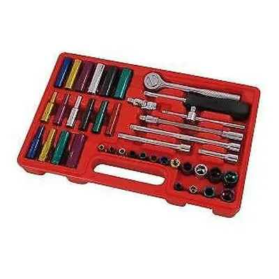 40pc Standard & Deep Socket Tool Set 1/4" Drive Extension T Bar (Neilsen CT0911)