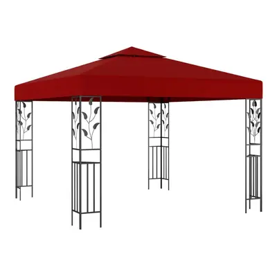 Garden Furniture Set Gazebo 3x3 m Wine Red