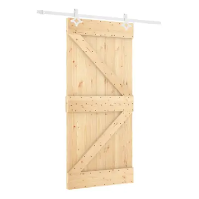 vidaXL Sliding Door with Hardware Set Interior Door Barn Door Solid Wood Pine