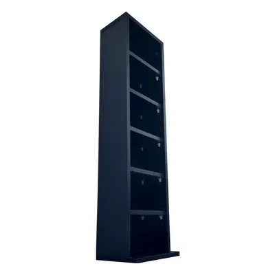 Oypla Tier Black Wooden CD DVD Game Book Shelf Storage Tower Rack - Fits CDs