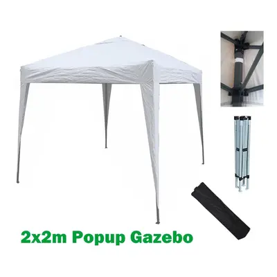 (White) Mcc@home GAZEBO 2x2m Pop-up Gazebo Waterproof Outdoor Garden Marquee Canopy