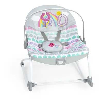 Rosy Rainbow Infant to Toddler Rocker with Vibrations, Baby Seat for Girl or Boy, Newborn +