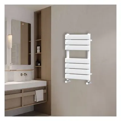 (650x400mm) NRG Flat Panel Heated Towel Rail Bathroom Rad Radiator White