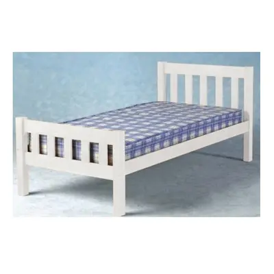 (5ft Kingsize, White) Sabile Wooden Bed Frame with Tanya Mattress