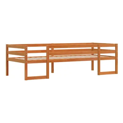 vidaXL Kids' Bed Frame Bedstead Bed Base Wax Brown 75x190 cm Solid Wood Pine