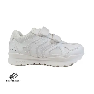 (9 (Children's)) Pavel J0415C White Childrens Rip Tape School Trainers