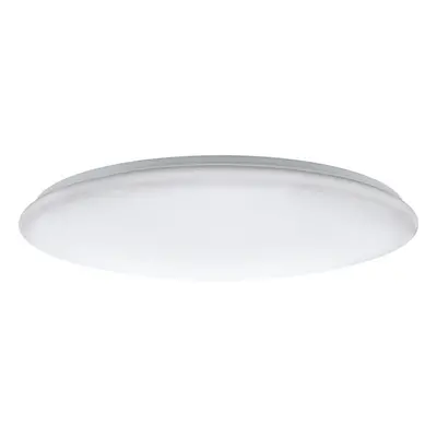 Flush Ceiling Light Colour White Shade White Plastic Bulb LED 80W Included