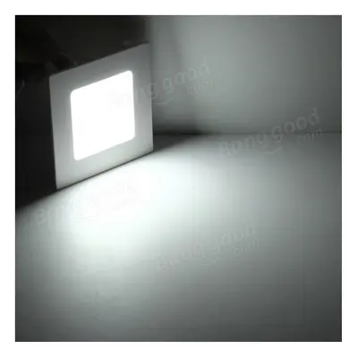 (White) Dimmable 6W Square Ultra Thin Ceiling Energy-Saving LED Panel Light