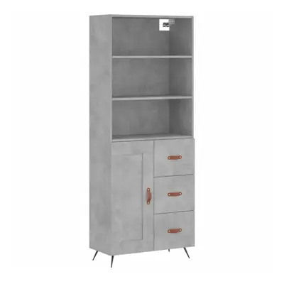 (concrete grey) vidaXL Highboard Sideboard Storage Cabinet Cupboard Cabinet Engineered Wood