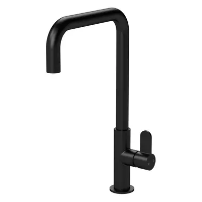 Kitchen Mono Mixer Tap with Lever Handle, 361mm - Matt Black