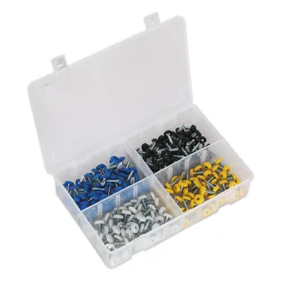 200 PACK Number Plate Screw Assortment - 4.8 x 18mm - Various Colour Car Reg Set