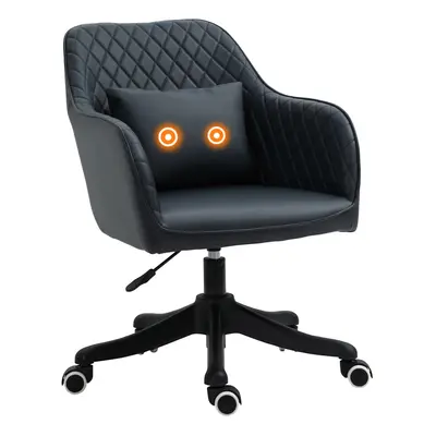 Vinsetto Office Chair with Rechargeable Vibration Massage Lumbar Pillow, Wheels