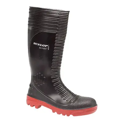 (8 UK) Mens Dunlop ACIFORT RIBBED FULL SAFETY Wellingtons Black