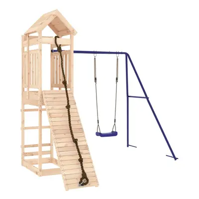 (solid pinewood) vidaXL Outdoor Playset Garden Playhouse Play Tower Set Impregnated Wood Pine