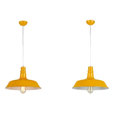 (Yellow) Modern Industrial Metal Style Ceiling Pendant Light Lamp Shades Lampshade Decor