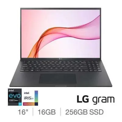 LG Gram, i7, 16GB RAM, 256GB SSD, Inch Laptop - 16Z90P-K.AA82A1