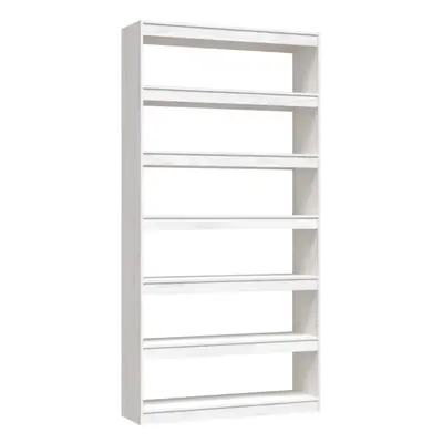 (white, x x cm) vidaXL Book Cabinet/Room Divider Storage Book Rack Bookshelf Solid Wood Pine