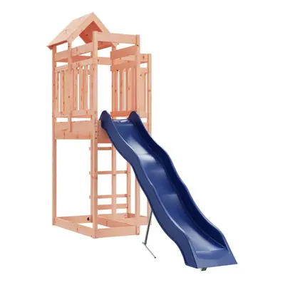 (solid douglas wood) vidaXL Outdoor Playset with Slide Playhouse Kids Play Tower Impregnated Woo