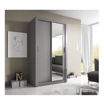 (Grey Matt) Arti - Sliding Door Wardrobe 120cm