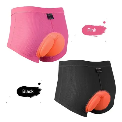 (Black, M) Women's Cycling Shorts 3D Padded Bicycle Bike Underwear Breathable Quick Dry