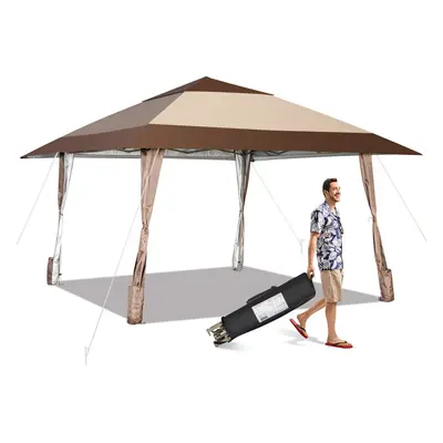 Patio Gazebo Pop-Up Canopy Tent Instant Sun Shelter Waterproof Tent