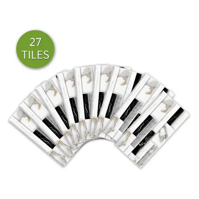 (Black 1) 9pcs/27pcs/54pcs Wall Sticker Kitchen Tile Stickers Bathroom Self-adhesive Decor Home 