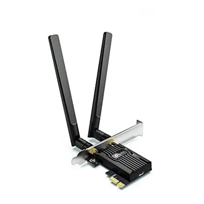 TP-Link AX3000 Dual-Band Wi-Fi Bluetooth 5.2 PCIe Adapter with Two Antennas, specialized heatsin