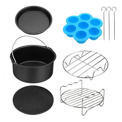 6'' 11PCS Air Fryer Accessories Chips Baking Pan Set for 3.2-6.8QT