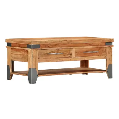 vidaXL Solid Acacia Wood Coffee Table 110x52x45cm Home Couch Side Trunk Stand