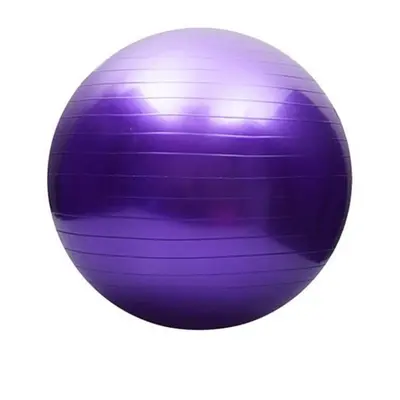 (Purple, 75cM) Yoga Ball With Air Pump