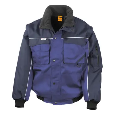 (S, Royal Blue/Navy) WORK-GUARD by Result Mens Heavy Duty Jacket