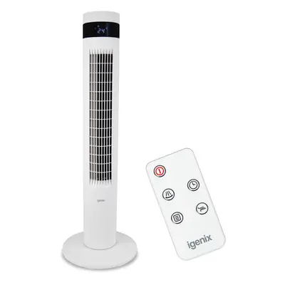 Igenix IGFD6035W Digital Tower Fan, Inch, White