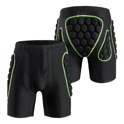 (Green, XL) Women's Hip Butt Protection Padded Shorts Armor Pad