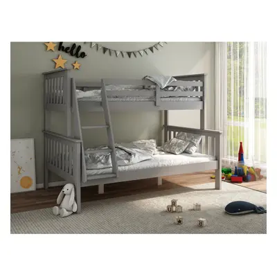 Clover Grey Triple Sleeper Pine Wood Grey Bunk Bed