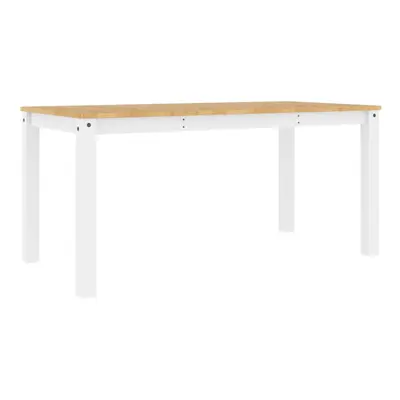 vidaXL Dining Table Kitchen Table Dining Room Table White Solid Wood Pine