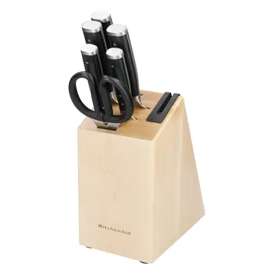 KitchenAid Gourmet Piece Knife Block Set, Black Handles, Japanese Steel - Knives, Shears & Sharp