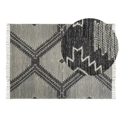 Cotton Area Rug x cm Black and White ARBAA